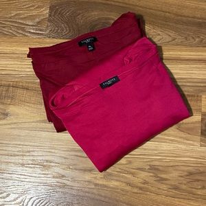 Bundle of Two Talbots Boat Neck Quarter Sleeve Tops EUC